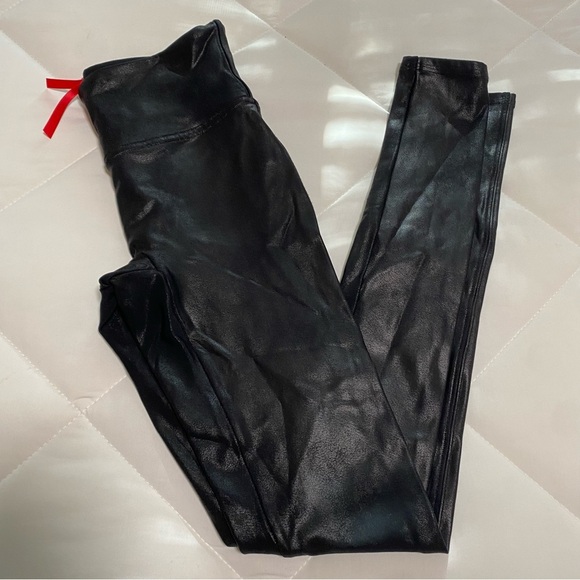 SPANX Pants - SPANX Black Faux Leather Leggings